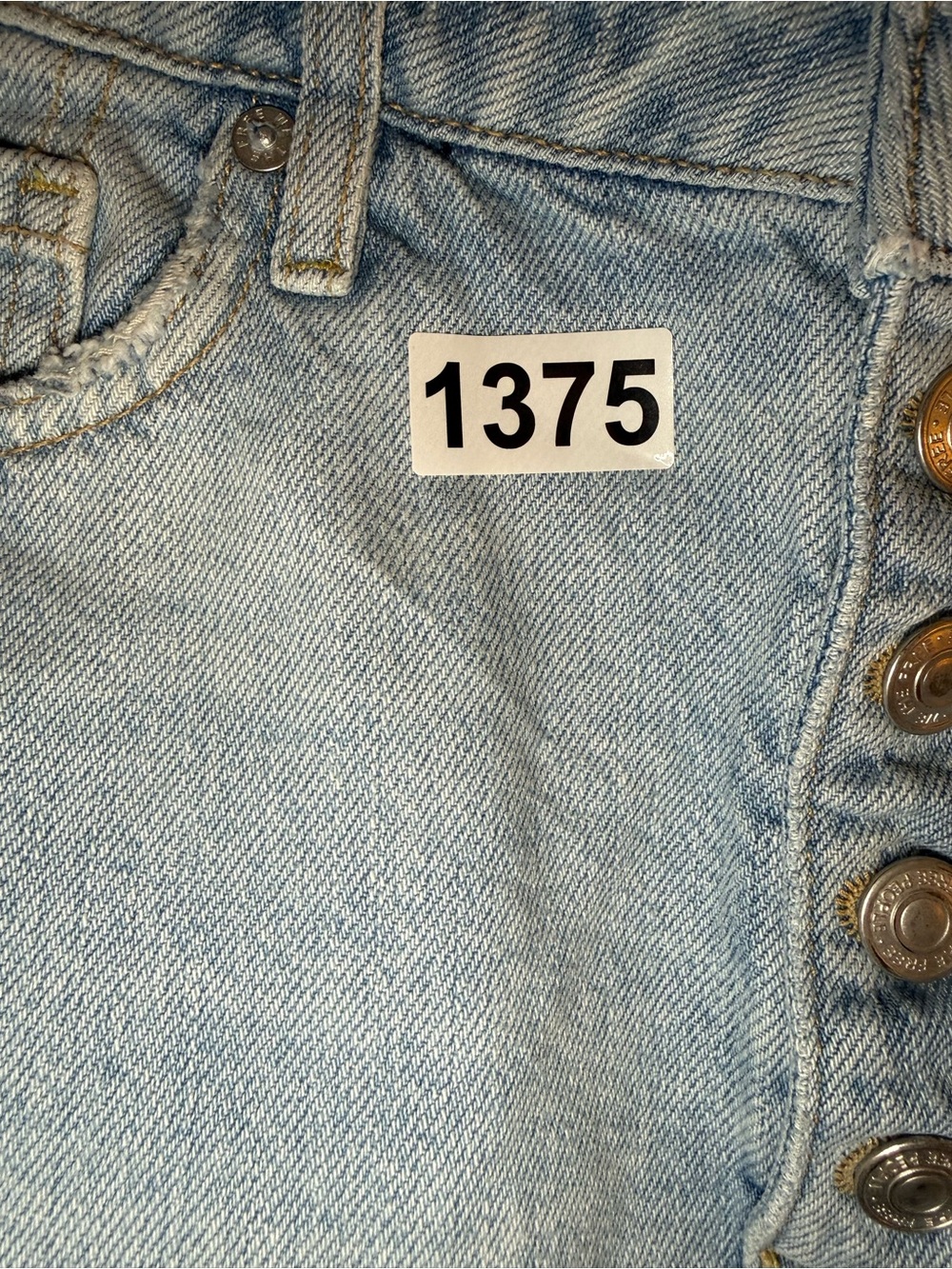 We The Free Light Blue Distressed Denim Mini Skirt - Picture 7 of 7